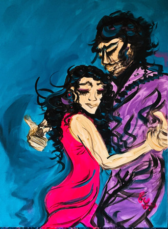 CIKÁNKO TY KRÁSNÁ 2026 / 60x80 cm, akryl na plátně